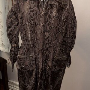 Michael Kors Brown Snakeskin Jacket size small
